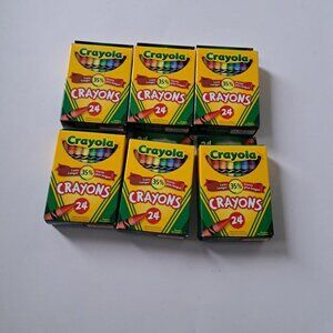 Crayola Crayons 6 boxes packs of 24 crayons lot NEW